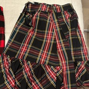 Tartan plaid skirt